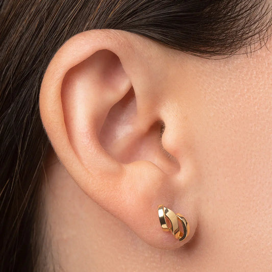 Aretes de oro 14k Broquel Caramelos con oro amarillo GIALLO JEWELRY