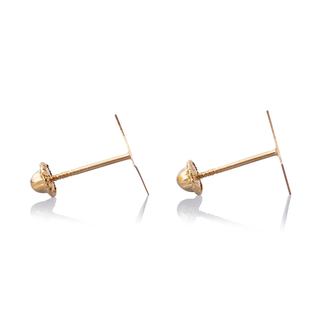 Aretes de oro 14k Broquel GIALLO COLLECTION Estrella dorada de oro amarillo GIALLO JEWELRY