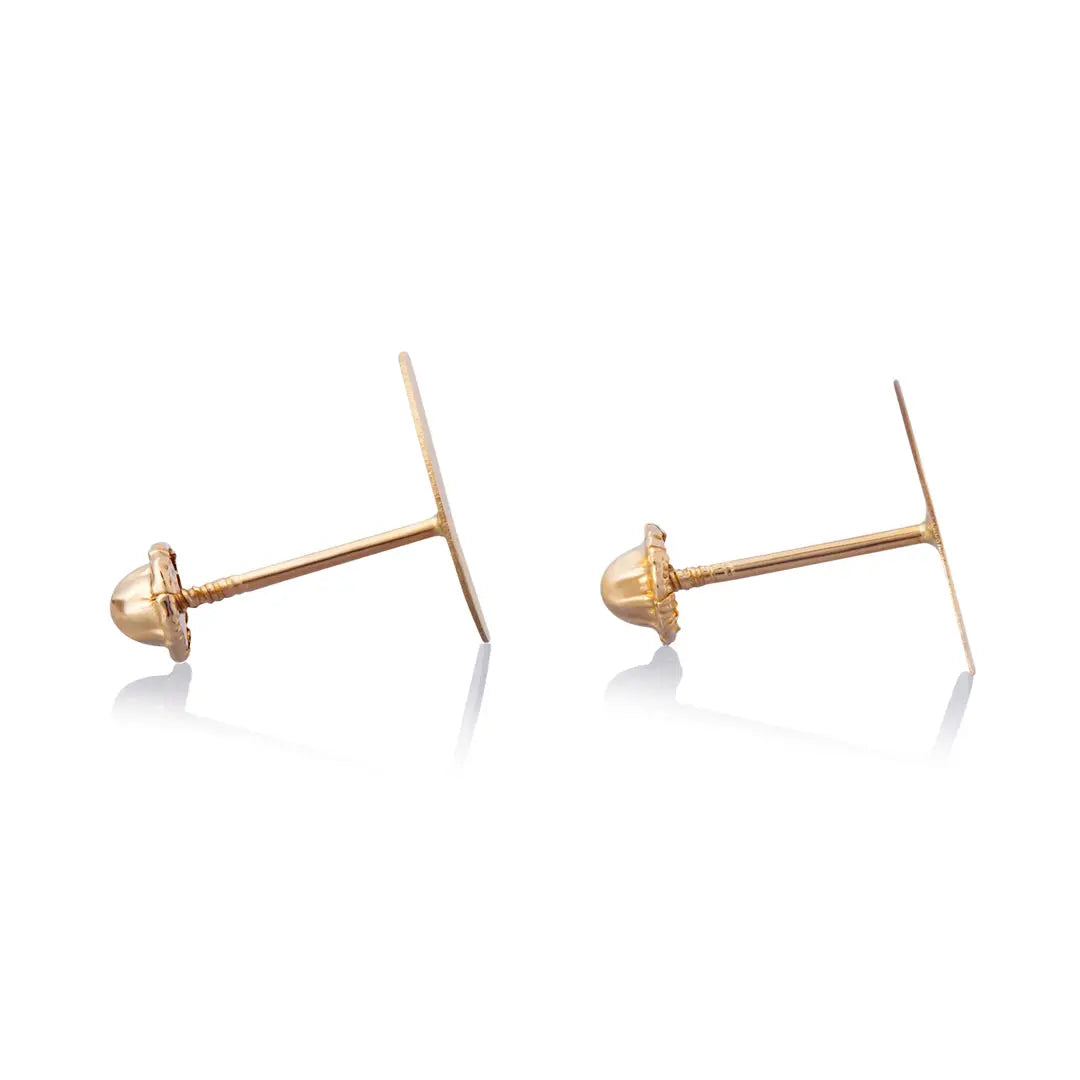 Aretes de oro 14k Broquel GIALLO COLLECTION Lunas doradas de oro amarillo GIALLO JEWELRY